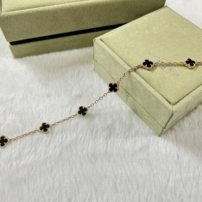 [Love Aura]CLOVER 6 MOTIF  ONYXS BRACELET