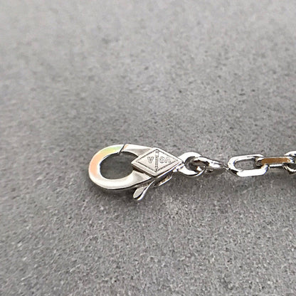 [Love Aura]CLOVER 5 MOTIF ONYXS DIAMOND BRACELET SILVER