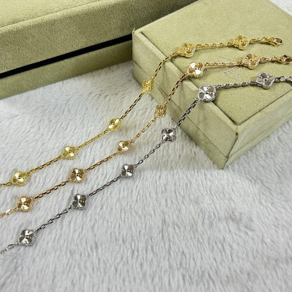 [Love Aura]CLOVER 6 MOTIF DIAMOND BRACELET