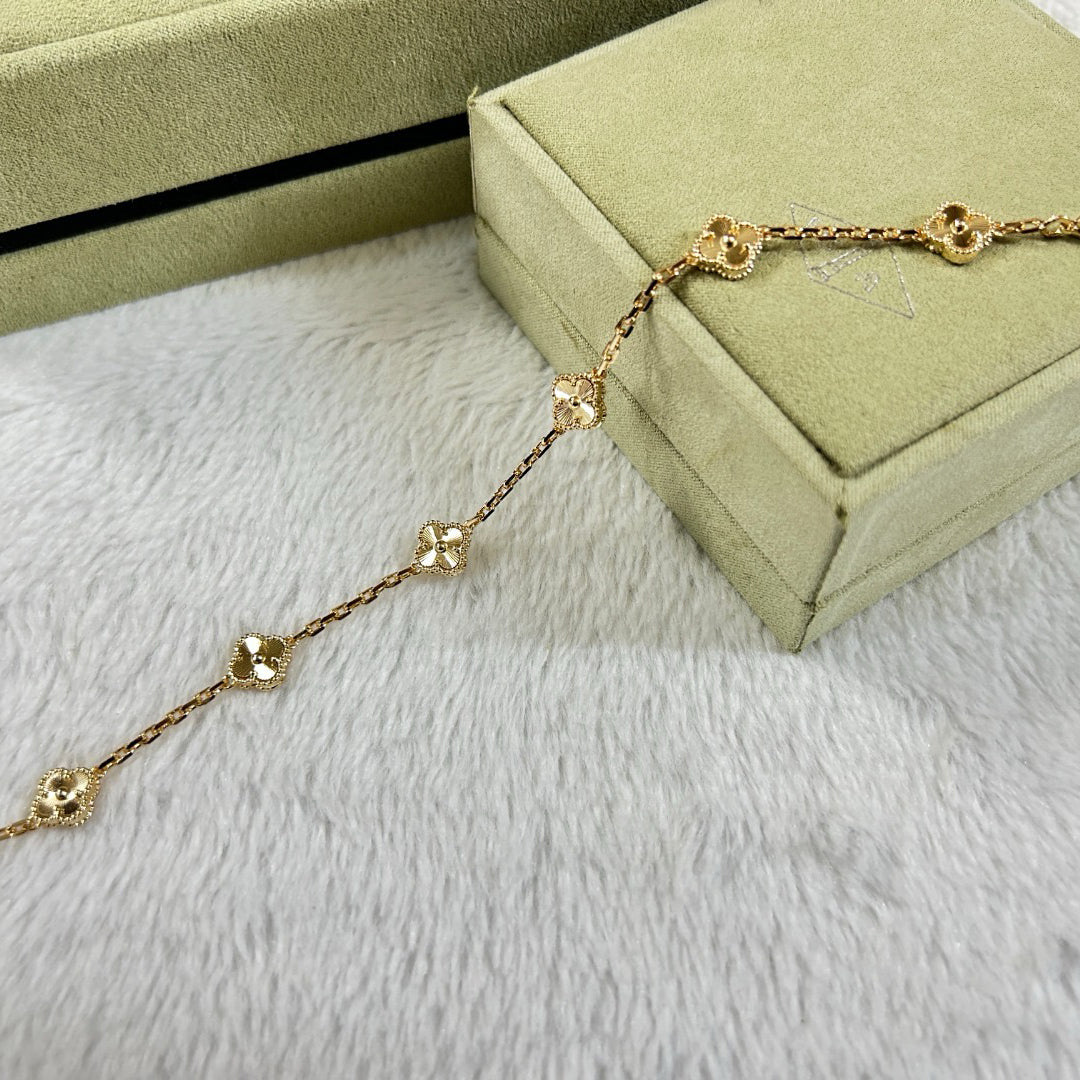 [Love Aura]CLOVER 6 MOTIF DIAMOND BRACELET