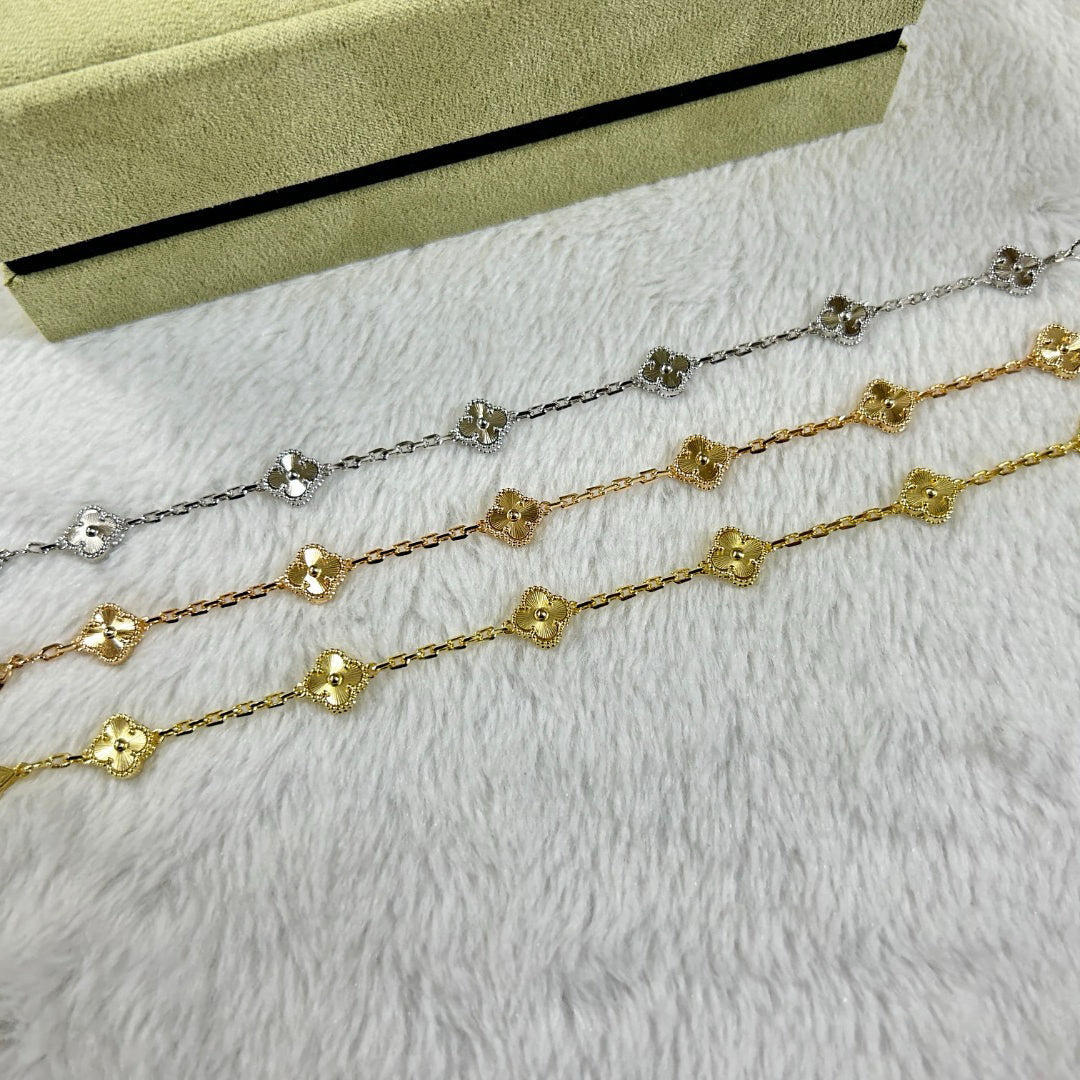 [Love Aura]CLOVER 6 MOTIF DIAMOND BRACELET