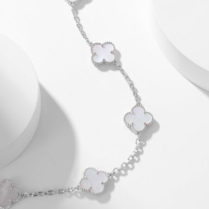[Love Aura]CLOVER 10 MOTIFS WHITE MOTHER OF PEARL NECKLACE