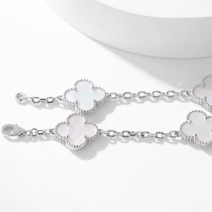 [Love Aura]CLOVER 10 MOTIFS WHITE MOTHER OF PEARL NECKLACE