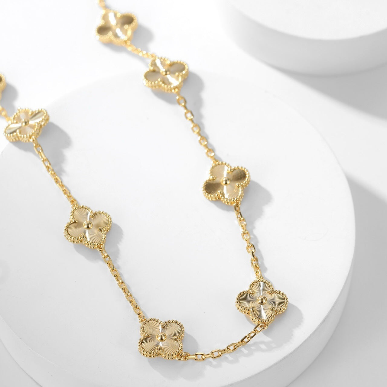 [Love Aura]CLOVER 10 MOTIFS LASER NECKLACE