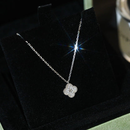 [Love Aura]CLOVER MINI 9.5MM PENDANT DIAMOND NECKLACE