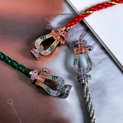 [Love Aura]FORCE LARGE HORSESHOE  COLORED DIAMOND BRACELET ROSE GOLD