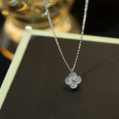[Love Aura]CLOVER MINI 9.5MM PENDANT DIAMOND NECKLACE