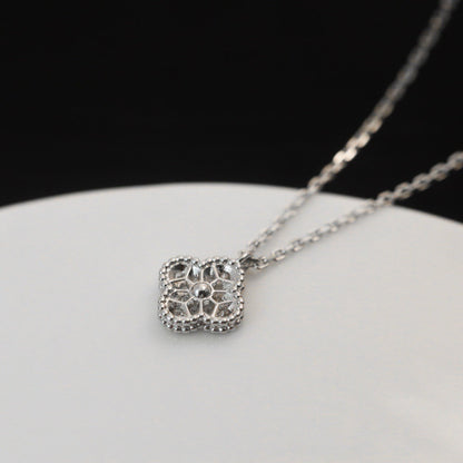 [Love Aura]CLOVER MINI 9.5MM PENDANT DIAMOND NECKLACE