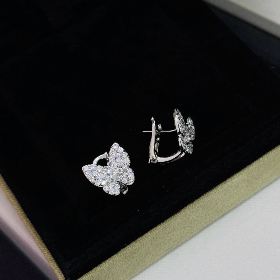 [Love Aura]BUTTERFLY ALL DIAMOND EARRINGS