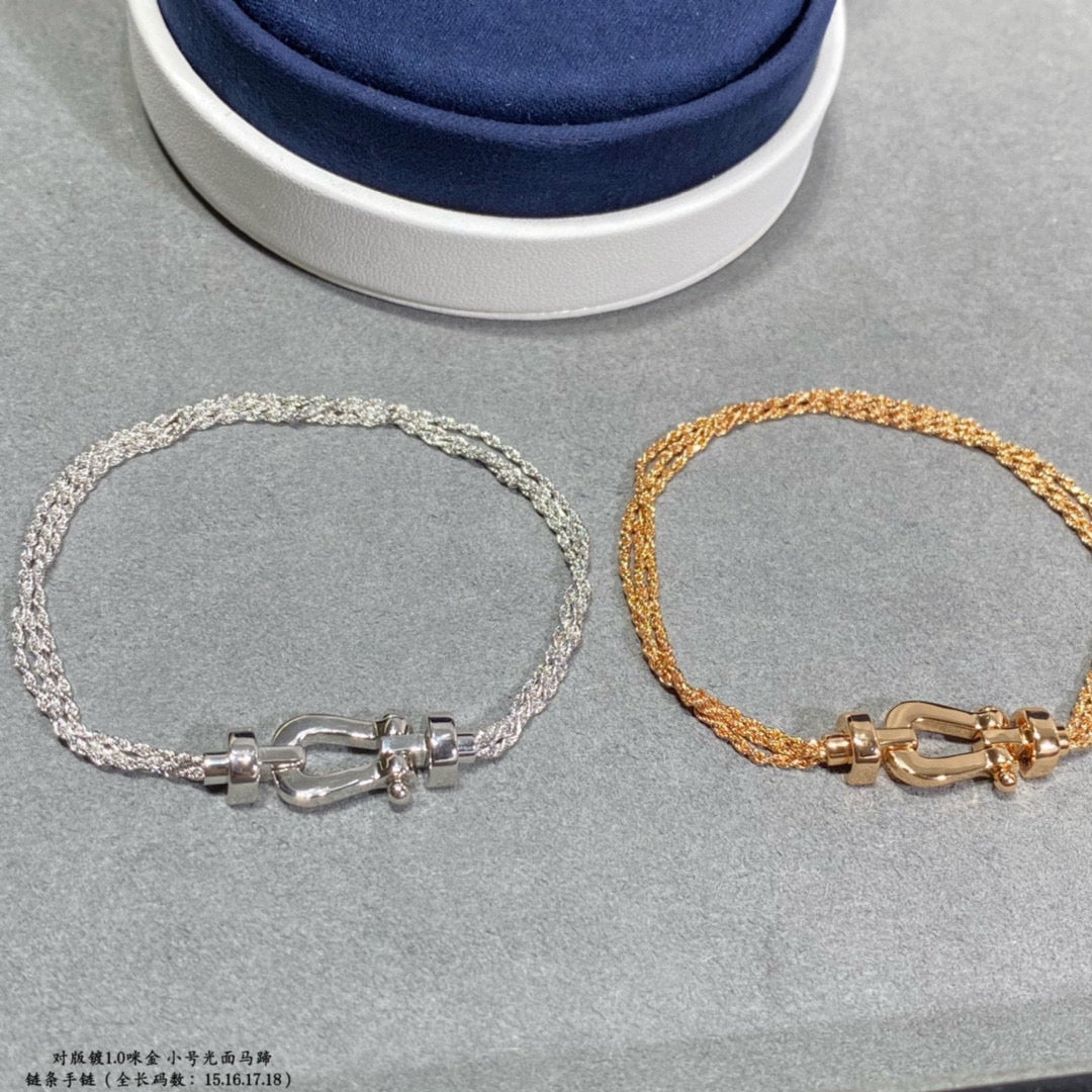 [Love Aura]FORCE SMALL HORSESHOE  DIAMOND CHAIN ROPE BRACELET