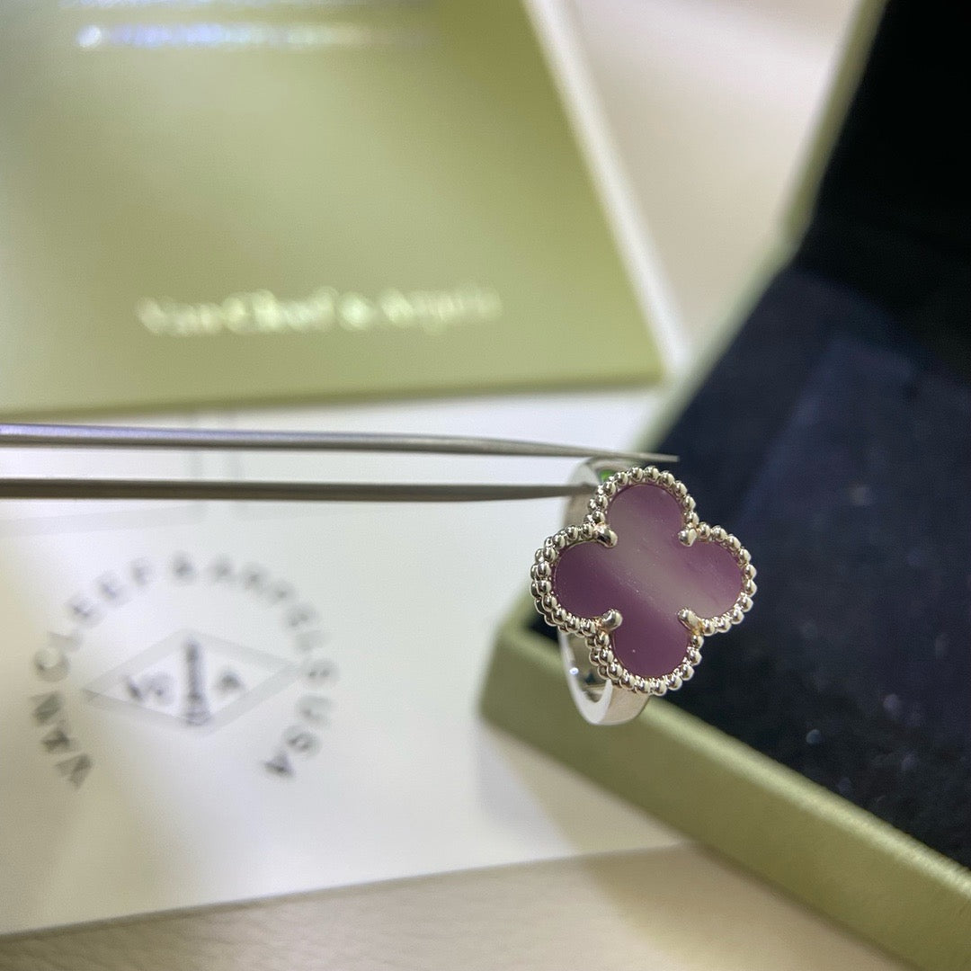 [Love Aura]CLOVER  PURPLE VIOLET RING