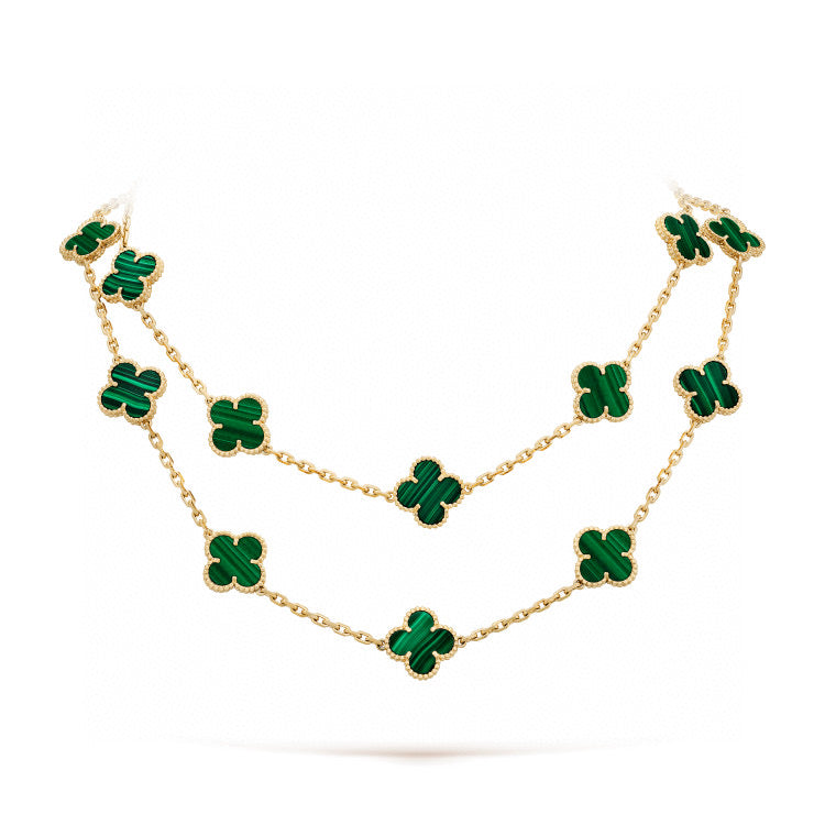 [Love Aura]CLOVER 20 MOTIFS MALACHITE GOLD