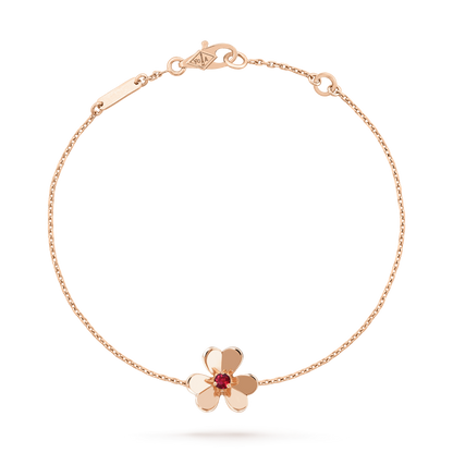 [Love Aura]FRIVOLE GOLD FLOWER PINK MALACHITE BRACELET