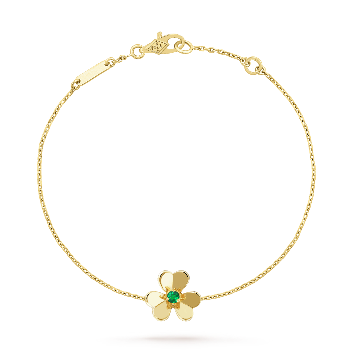 [Love Aura]FRIVOLE GOLD FLOWER PINK MALACHITE BRACELET