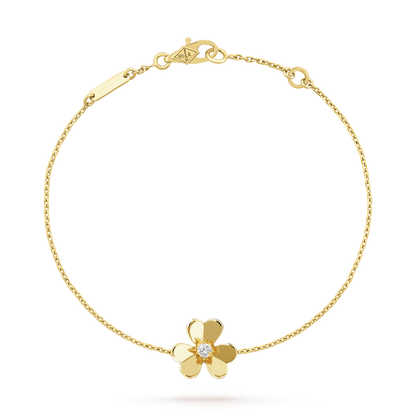 [Love Aura]FRIVOLE GOLD FLOWER PINK MALACHITE BRACELET