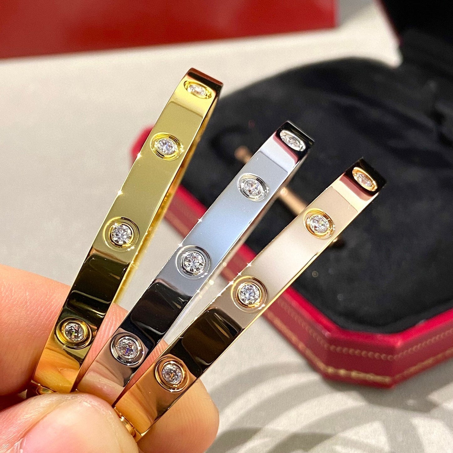 [Love Aura]LOVE BRACELET 6.1MM 10 DIAMONDS