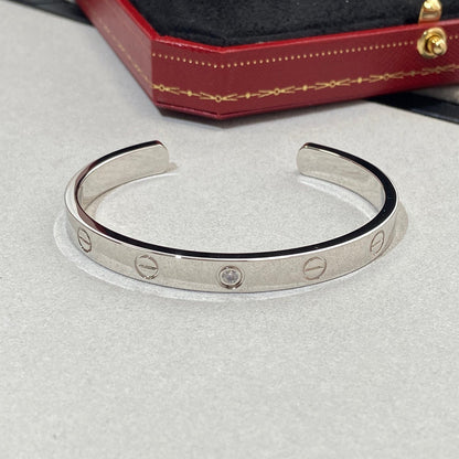 [Love Aura]LOVE BRACELET 6.1MM 1 DIAMOND OPEN CUFF