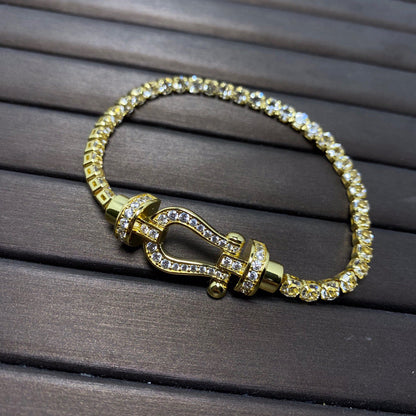 [Love Aura]FORCE  HORSESHOE  DIAMOND TENNIS BRACELET