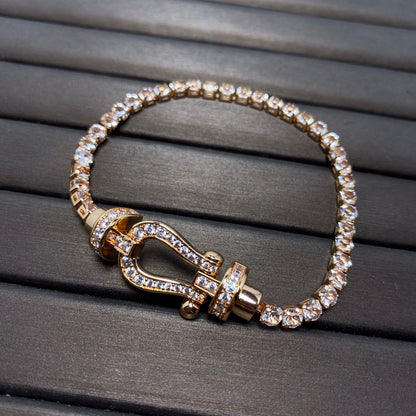 [Love Aura]FORCE  HORSESHOE  DIAMOND TENNIS BRACELET