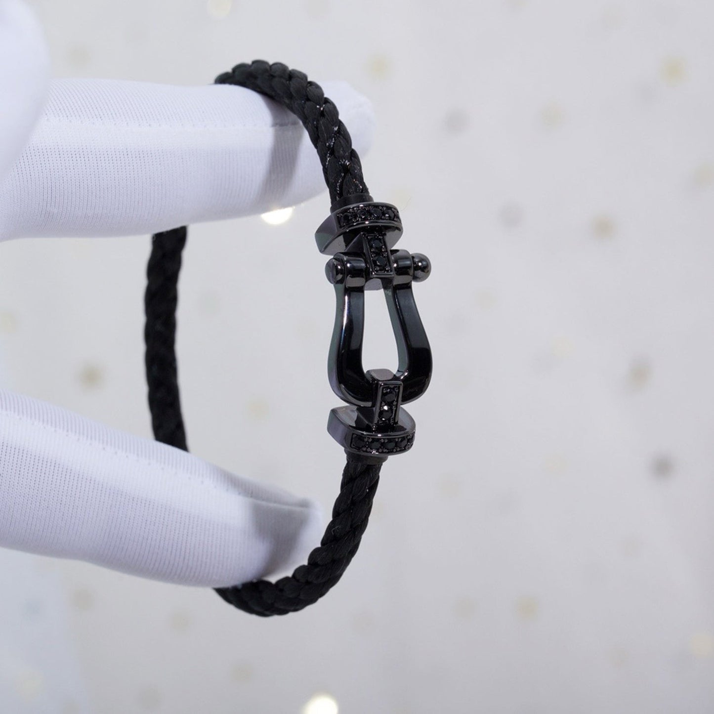 [Love Aura]FORCE LARGE SERIES HORSESHOE BLACK SAMURAI BRACELET