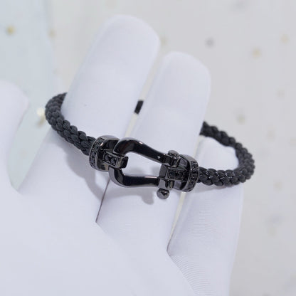 [Love Aura]FORCE LARGE SERIES HORSESHOE BLACK SAMURAI BRACELET