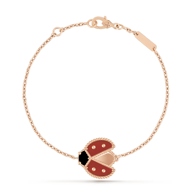 [Love Aura]LUCKY SPRING 1 MOTIF PINK GOLD BRACELET