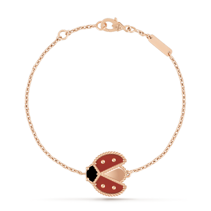[Love Aura]LUCKY SPRING 1 MOTIF PINK GOLD BRACELET