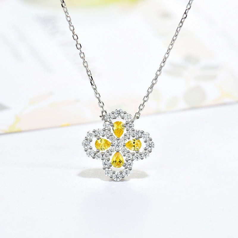 [Love Aura]LOOP NECKLACE FULL MOTIF DIAMOND 16MM MULTIPLE COLORS