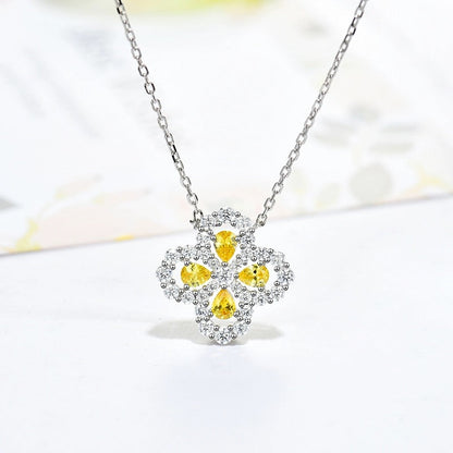 [Love Aura]LOOP NECKLACE FULL MOTIF DIAMOND 16MM MULTIPLE COLORS