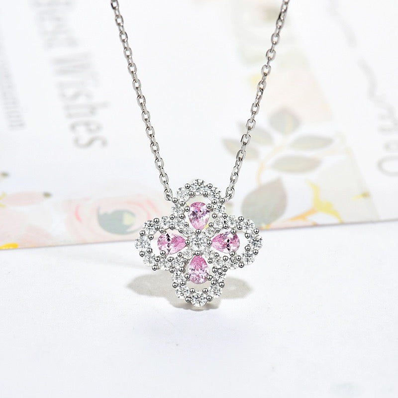 [Love Aura]LOOP NECKLACE FULL MOTIF DIAMOND 16MM MULTIPLE COLORS