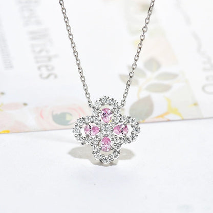 [Love Aura]LOOP NECKLACE FULL MOTIF DIAMOND 16MM MULTIPLE COLORS
