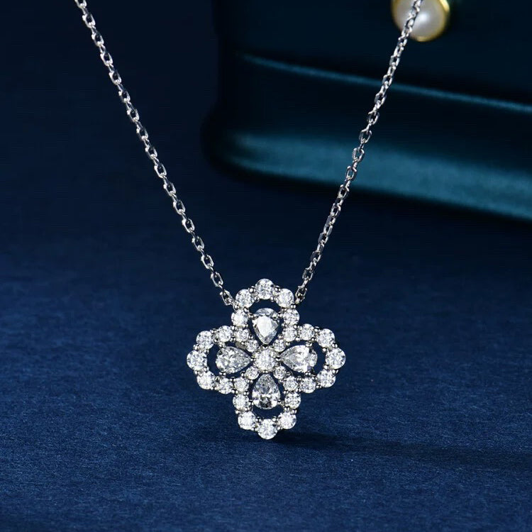 [Love Aura]LOOP NECKLACE FULL MOTIF DIAMOND 16MM MULTIPLE COLORS