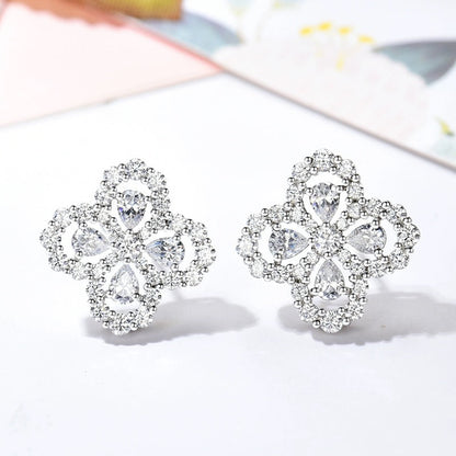 [Love Aura]LOOP EARRINGS FULL MOTIF DIAMOND 16MM