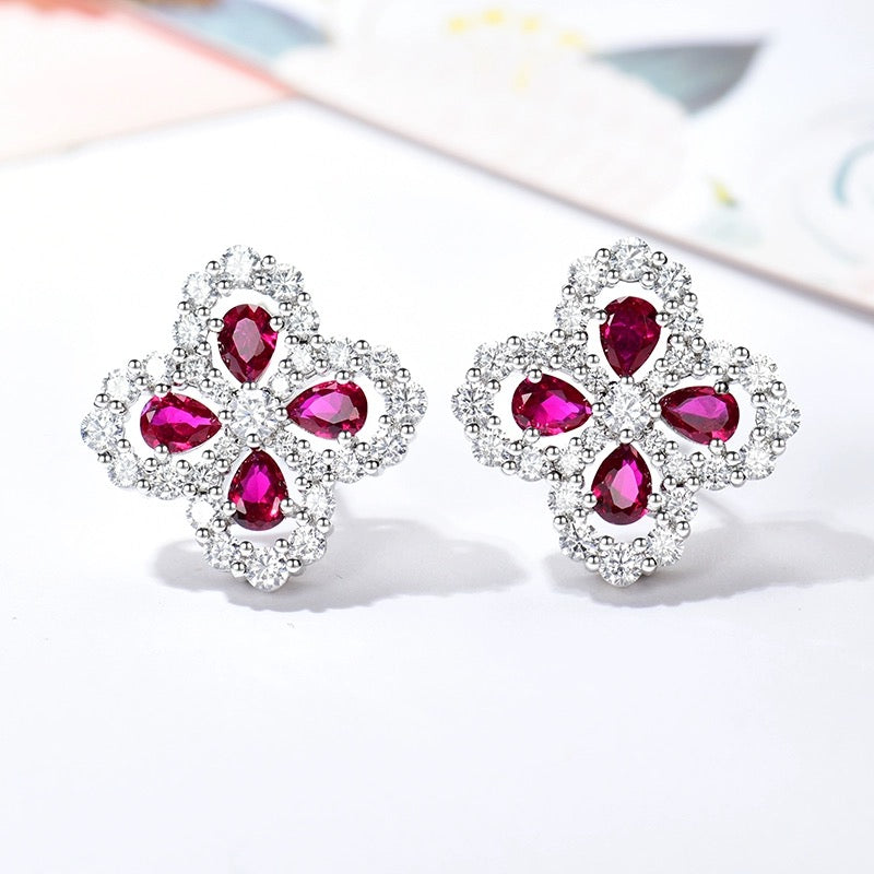 [Love Aura]LOOP EARRINGS FULL MOTIF DIAMOND 16MM