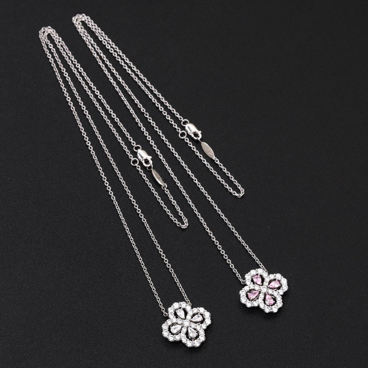 [Love Aura]LOOP NECKLACE FULL MOTIF DIAMOND 16MM MULTIPLE COLORS