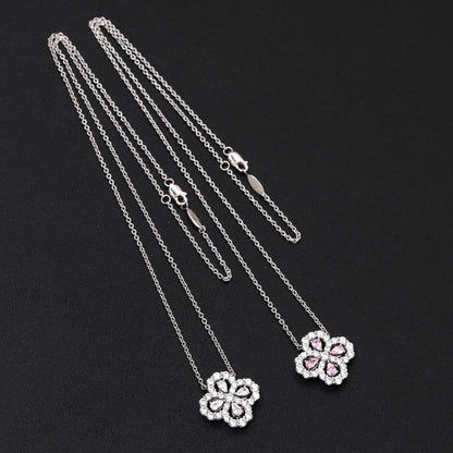 [Love Aura]LOOP NECKLACE FULL MOTIF DIAMOND 16MM MULTIPLE COLORS