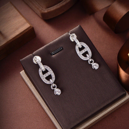[Love Aura]HM CHAINE DIAMOND EARRINGS