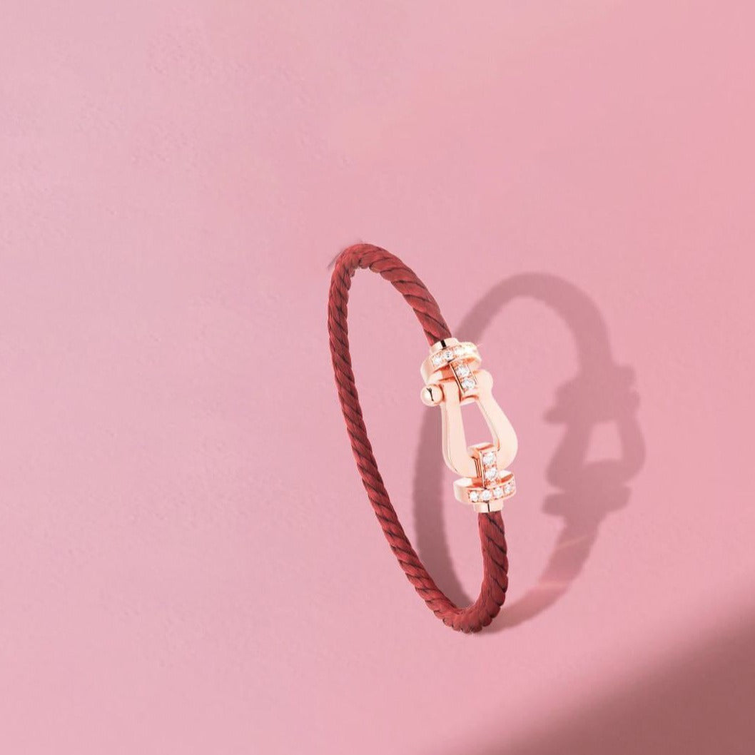 [Love Aura]FORCE 10 HALF DIAMOND PINK GOLD RED CORDERI LARGE AND MEDIUM MODEL