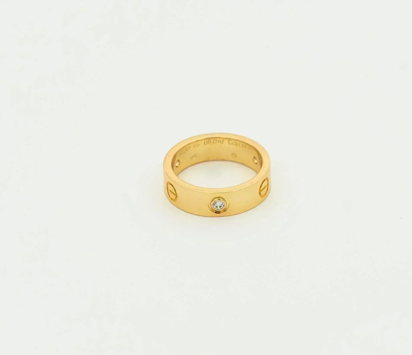 [Love Aura]LOVE RING 5.5MM 3 DIAMONDS GOLD