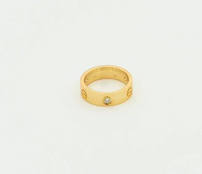 [Love Aura]LOVE RING 5.5MM 3 DIAMONDS GOLD