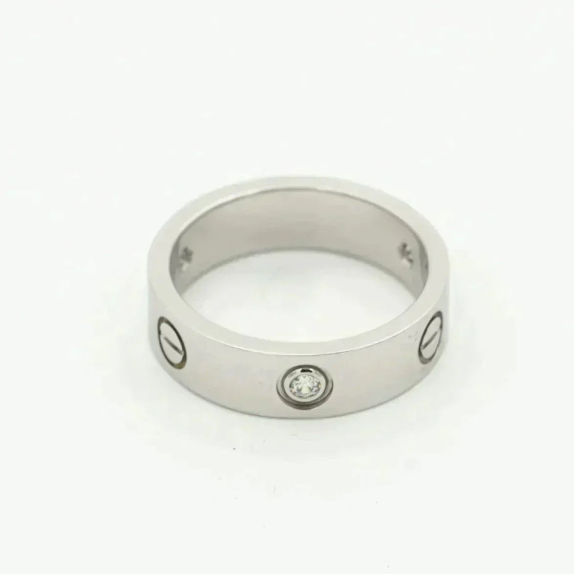 [Love Aura]LOVE RING 5.5MM 3 DIAMONDS SILVER