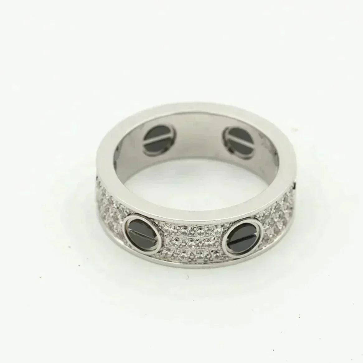 [Love Aura]LOVE RING 5.5MM DIAMONDS PAVED CERAMIC