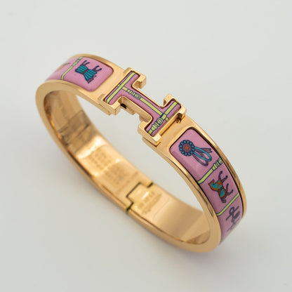 [Love Aura]H PINK GOLD BRACELET PINK CERAMIC