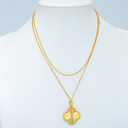 [Love Aura]CLOVER 25MM PEDANT NECKLACE GOLD
