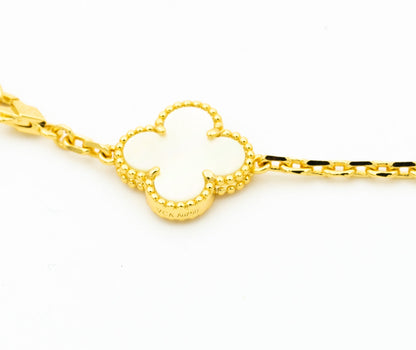[Love Aura]CLOVER BRACELET 5 MOTIFS ONYX MOP