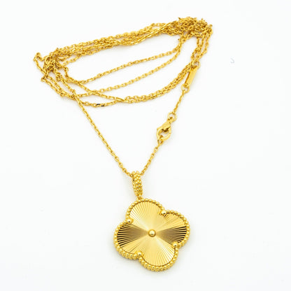 [Love Aura]CLOVER 25MM PEDANT NECKLACE GOLD