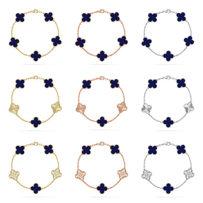 [Love Aura]CLOVER 5 MOTIF LAPIS LAZULI BRACELET COLLECTION
