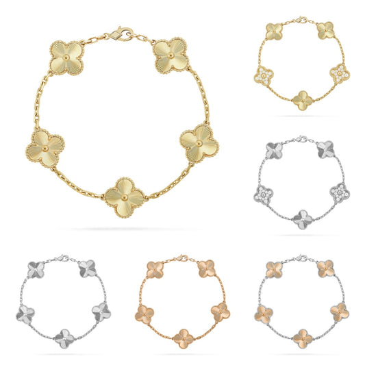 [Love Aura] CLOVER 5 MOTIF LASER BRACELET COLLECTION
