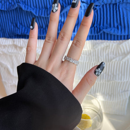 [Love Aura]Delicate Multi Shape Tennis Ring