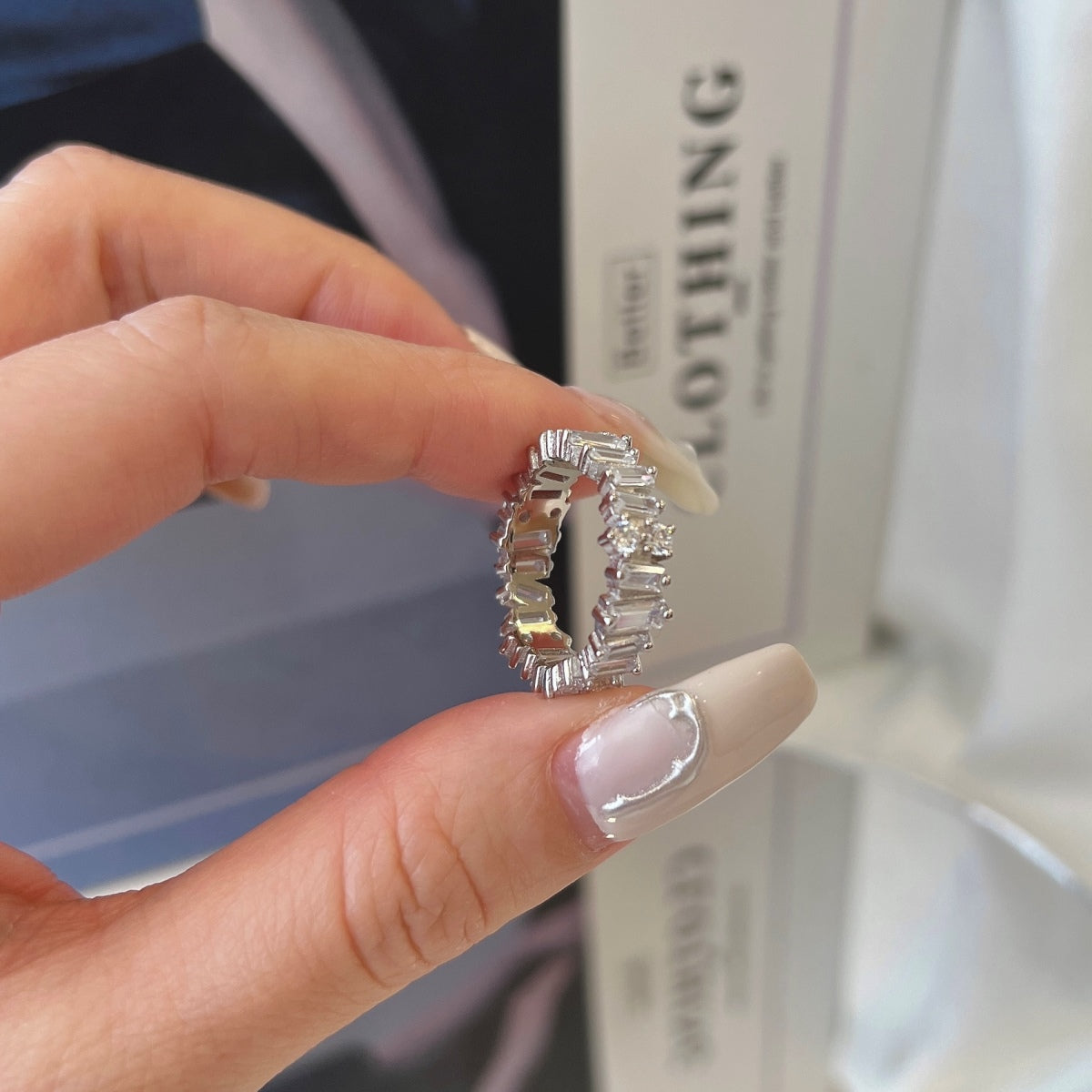 [Love Aura]Delicate Multi Shape Tennis Ring